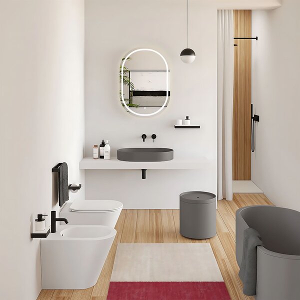 Lavoar pentru blat IRIS 71 CM GREY MATT