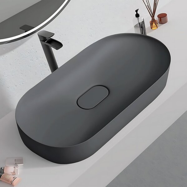 Lavoar pentru blat IRIS 71 CM GREY MATT