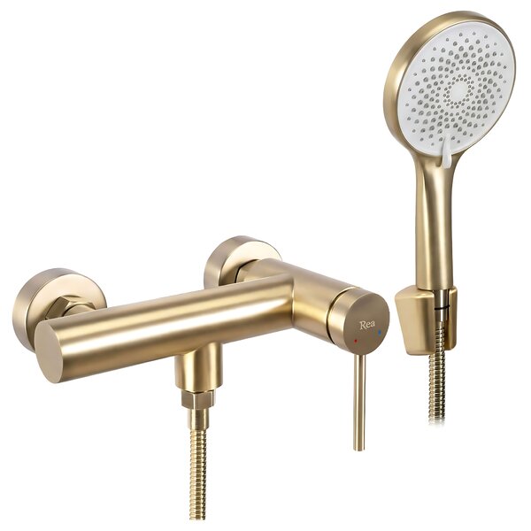 Baterie de duș REA FOSS Brush Gold