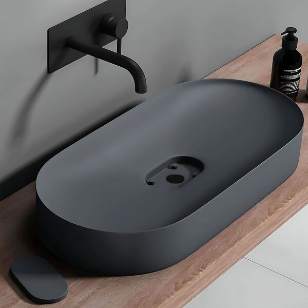 Lavoar pentru blat IRIS 71 CM GREY MATT