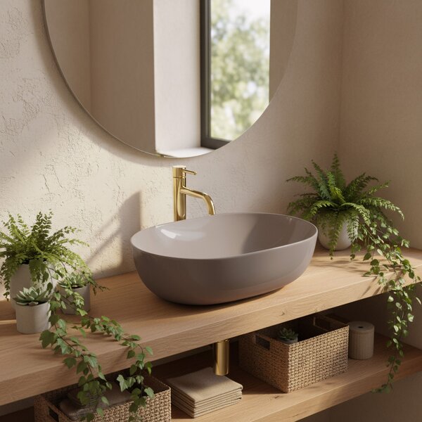 Lavoar pe blat Rea Lisa Beige Shiny