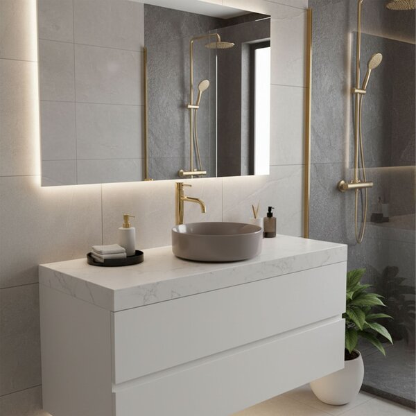 Lavoar pe blat Rea Sami Beige Shiny