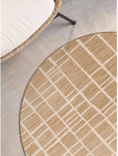 Covor pentru exterior și interior crem/în culoare naturală rotund ø 160 cm Haringey Crouch – Ted Baker