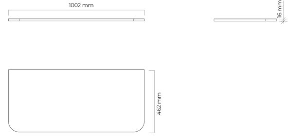 Oltens Hamnes blat 100x46.2 cm stejar 63014060
