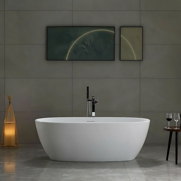Rea Roma, cadă acrilică independentă 1700x750x595 mm, alb lucios, REA-W0128