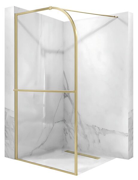 Rea Sky, Paravan de duș walk-in 100x200 cm, auriu mat, REA-K4330