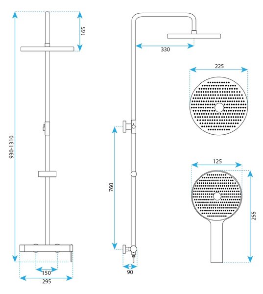 Set dus Rea Foss Clif Brush Nickel