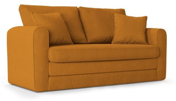 Canapea extensibla 2 locuri Lido cu tesatura structurala, portocaliu