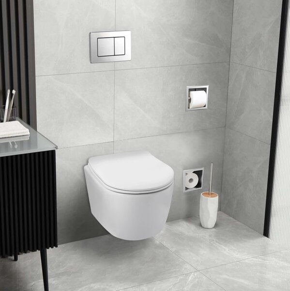 Balneo Luxa vas wc cu capac soft-close agăţat fără margine alb G0101010101-1