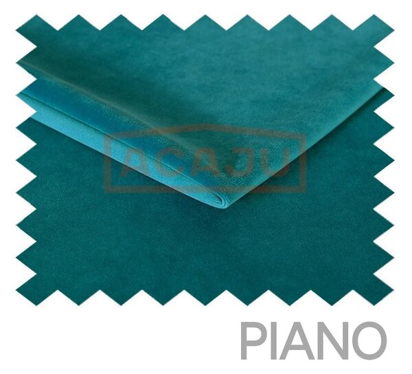 Canapea extensibila ALDO 3L, stofa catifelata turcoaz - Piano 10, cu s