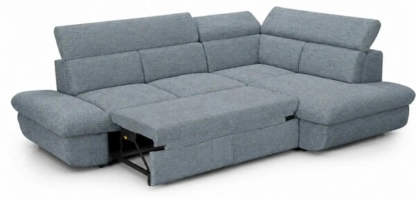 Coltar extensibil sufragerie REGAL, sezlong dreapta, stofa turcoaz - R
