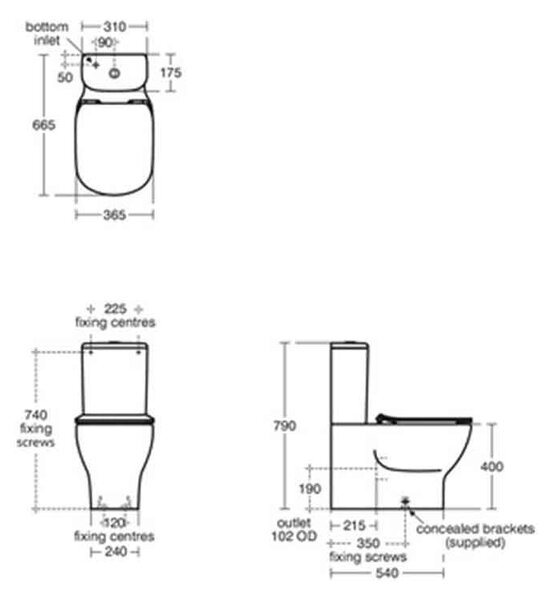 Vas Wc stativ Ideal Standard, Tesi AquaBlade®, back-to-wall, negru mat