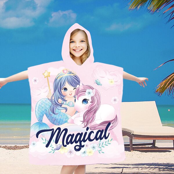 Poncho de copii MAGICAL roz