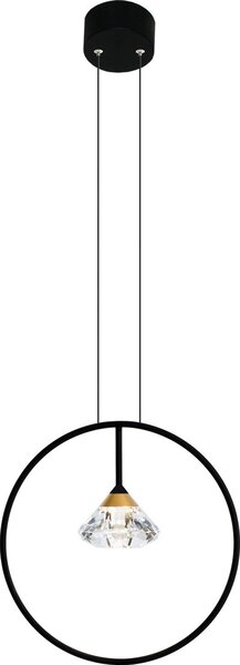 Altavola Design Tiffany lampă suspendată 1x3 W negru-transparent-auriu LA059/P_black
