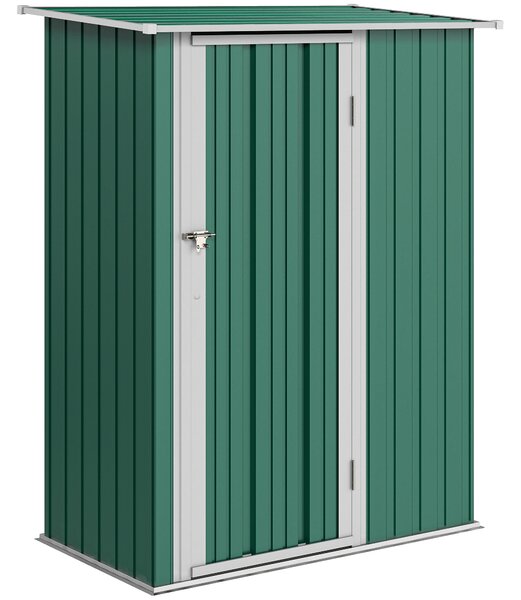Outsunny Magazie Grădină Dulap pentru Scule 142x84x189cm Din Otel Impermeabil Verde Inchis | Aosom Romania
