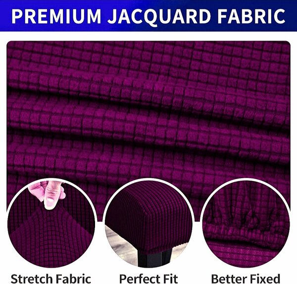 Set 6 huse elastice pentru scaune culoare Mov
