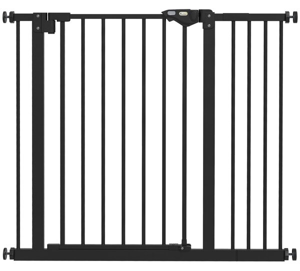 PawHut Poartă pentru Câini cu Lățime Reglabilă și Închidere Automată, Negru | Aosom Romania