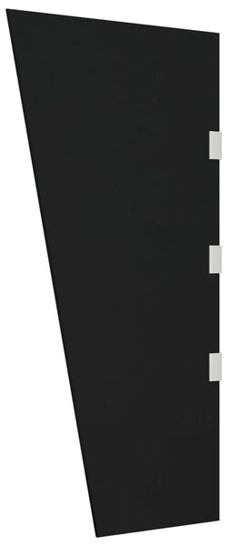 Panou lateral copertină ușă negru 50x100 cm sticlă