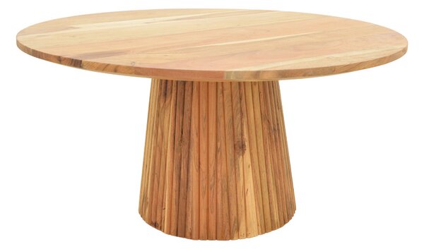 Masuta Cafea Rotunda Tillo, Lemn De Acacia, Finisaj Natur, Diametru 80 Cm