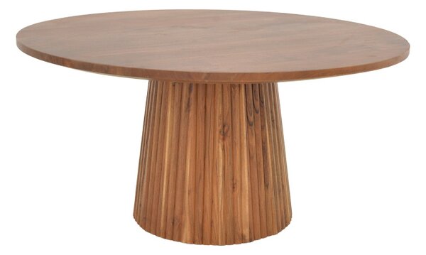 Masuta Cafea Rotunda Tillo, Lemn De Acacia, Finisaj Nuc, Diametru 80 Cm