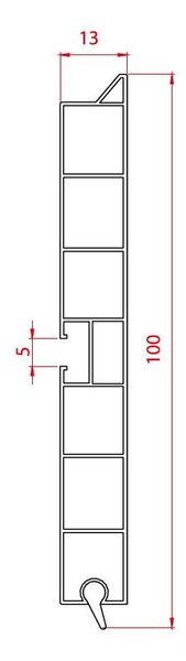 Plinta PVC pentru mascare picioare bucatarie, L=4 m
