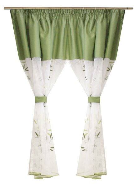 Perdea Velaria organza green, 320x155 cm