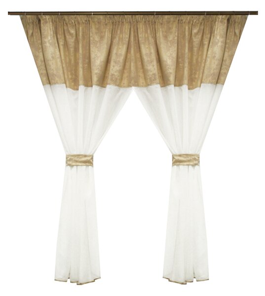 Perdea Velaria in ivoire si asos bej, 330x145 cm
