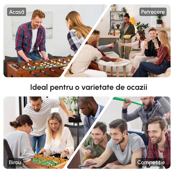 HOMCOM Joc de fotbal de masa cu 22 jucatori si accesorii incluse 84.5 x 40 x 62 cm | Aosom Romania