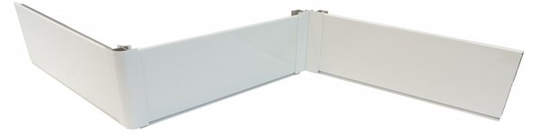Plinta PVC pentru mascare picioare bucatarie, L=2000 mm, H=100/120/150 mm, l=13 mm, 1 canal pentru clips, finisaj alb