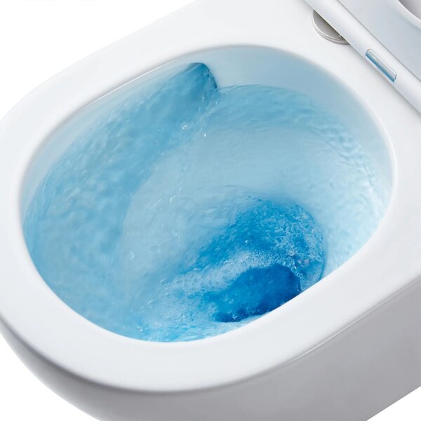 Rea Carter Tornado, vas de toaletă suspendat 49x37x35 cm + capac WC, imitație de piatră - Aiax Shiny, REA-C6390