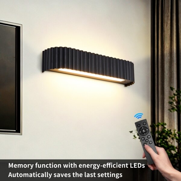 Brilagi - LED reglabilă aplică de perete FALCON MODERN LED/14W/230V 40 cm neagră + telecomandă