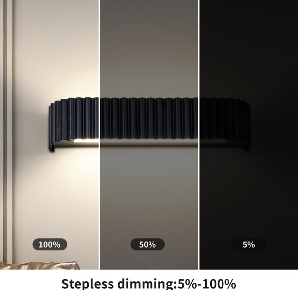 Brilagi - LED reglabilă aplică de perete FALCON MODERN LED/14W/230V 40 cm neagră + telecomandă