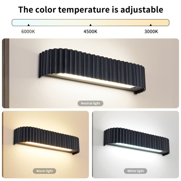 Brilagi - LED reglabilă aplică de perete FALCON MODERN LED/14W/230V 40 cm neagră + telecomandă