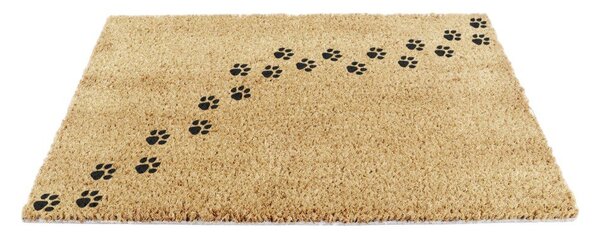 Covoraș de intrare din fibre de nucă de cocos 40x60 cm Paw Prints – Artsy Doormats