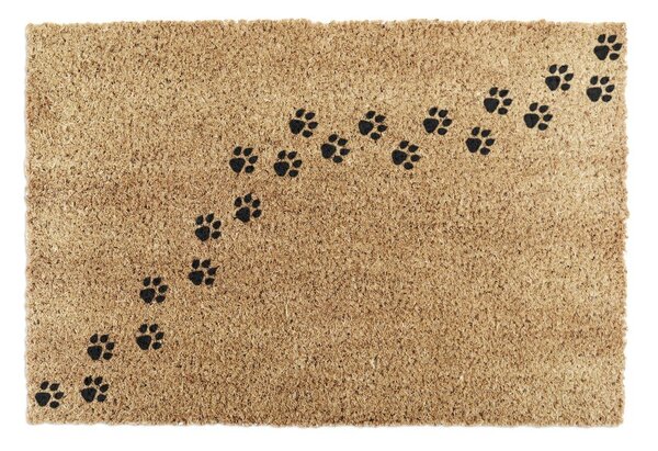 Covoraș de intrare din fibre de nucă de cocos 40x60 cm Paw Prints – Artsy Doormats