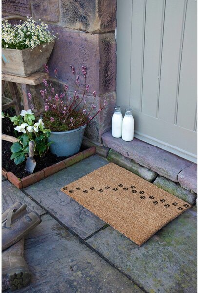 Covoraș de intrare din fibre de nucă de cocos 40x60 cm Paw Prints – Artsy Doormats