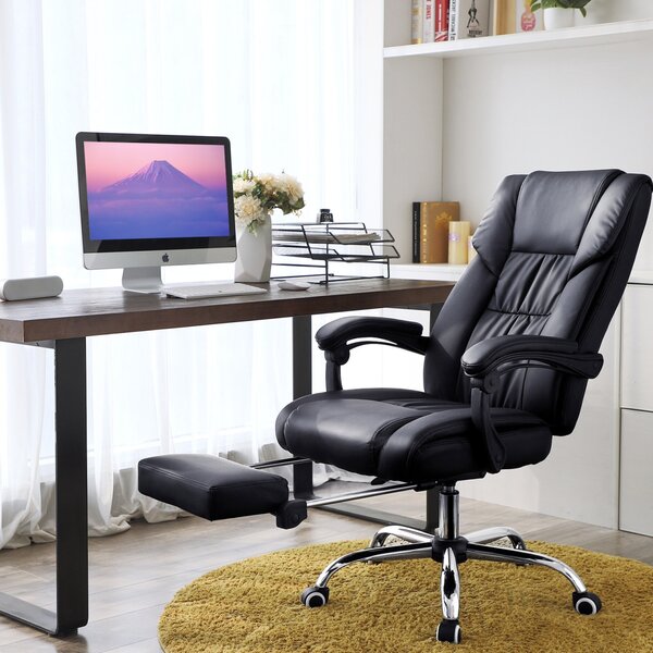 Scaun de birou Songmics Negru 65x58x(111-116) cm