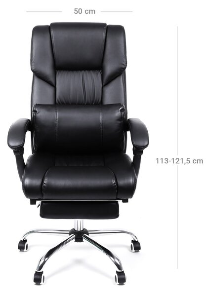 Scaun de birou Songmics Negru 65x58x(111-116) cm