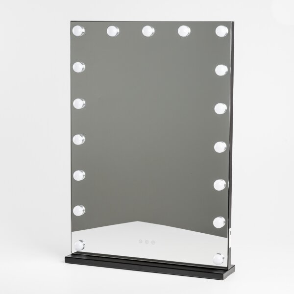 BRILAGI - Oglindă de machiaj LED reglabilă HOLLYWOOD LED/15W/230V 55x77 cm neagră