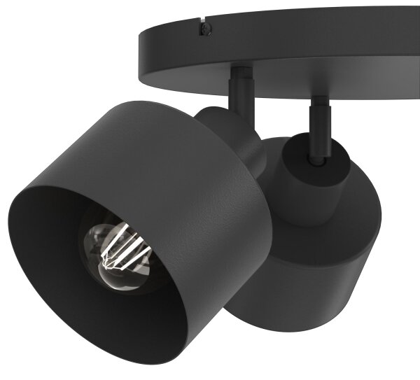Lampă spot PARKLA, 3 x E27, 15 W, 230 V, negru