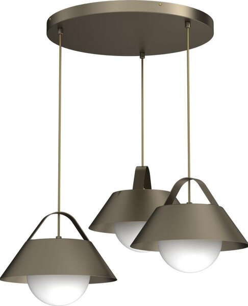 Pendul pe cablu FUNDA 3xE27/15W/230V bronz