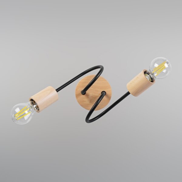 Candelabru aplicat OXFORD 2xE27/15W/230V pin/negru