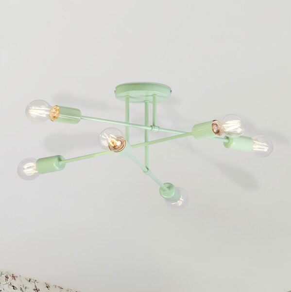 Lustră aplicată CAMBRIDGE, 6 x E27, 15 W, 230 V, verde