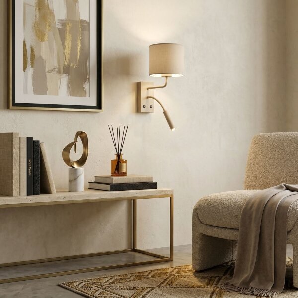 Aplica de perete ARDEN 1xE27/15W/230V + 1xG9/8W bej