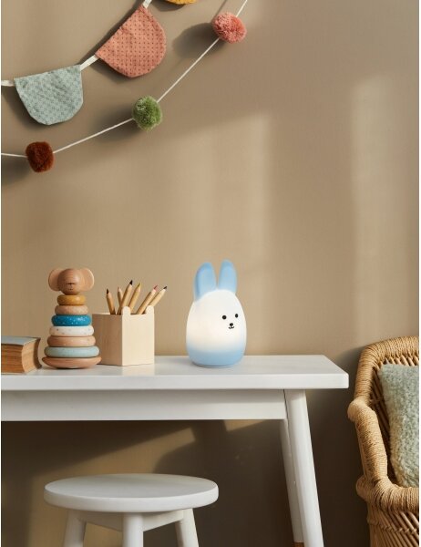 Eglo 75947 - Lumină de veghe LED RGBW reîncărcabilă pentru copii CASTELLINO LED/5W/5V 1200mAh, iepuraș