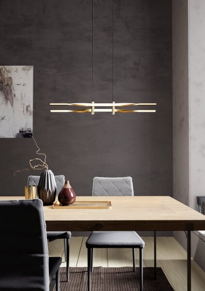 Eglo 901226 - Lustră suspendată cu cablu COLMEAL LED/21W/230V, auriu