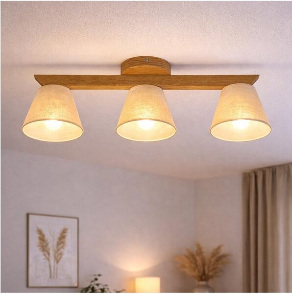 Lustr ANTONIO 3xE14/40W/230V, montaj plafon, stejar