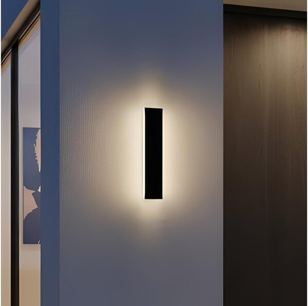 MIRANA Aplica LED de exterior, 8W, 230V, 4000K, IP44, 30 cm, negru