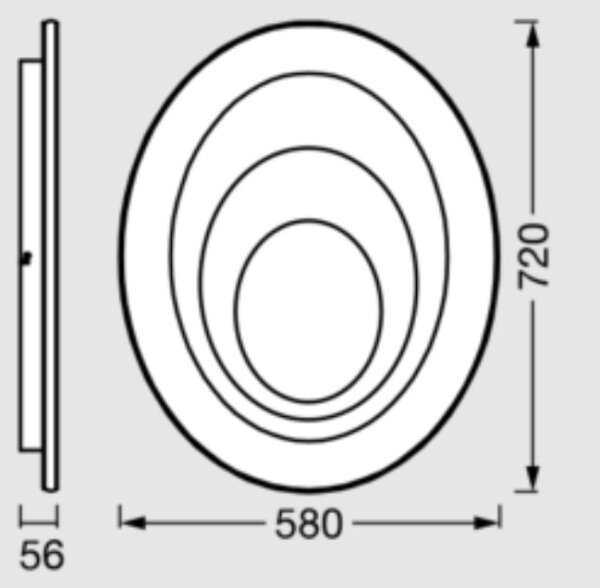 Osram - Plafonieră LED ORBIS SPIRAL LED/63W/230V albă