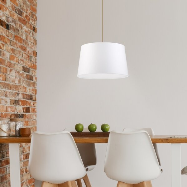 Lustră pe cablu AIDA 1xE27/60W/230V, diam. 35 cm, stejar/maro/alb